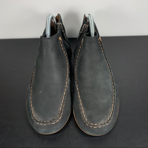 Olukai Wali Leather Zip Booties Womens 8 Black - Picture 9 of 10